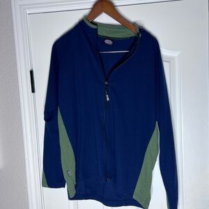 Zoic Men's Blue and Green Zip up - Large - Great Condition